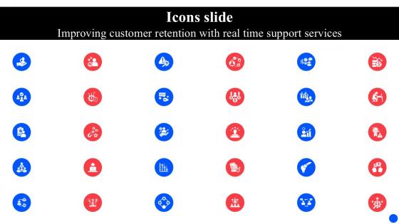 Icons Slide Improving Customer Retention With Real Time Support PPT Template