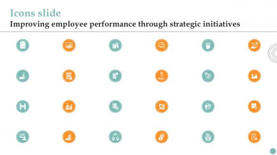 Icons Slide Improving Employee Performance Through Strategic PPT Slide Strategy SS V