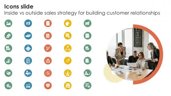Icons Slide Inside Vs Outside Sales Strategy For Building Customer PPT PowerPoint Strategy SS V