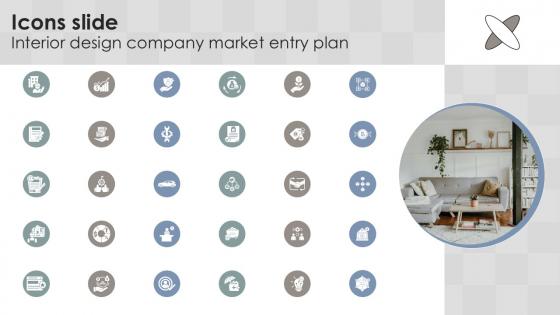 Icons Slide Interior Design Company Market Entry Plan PPT Presentation GTM SS V