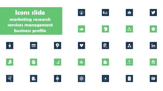 Icons Slide Marketing Research Services Management Business Profile Designs Pdf