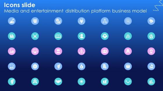 Icons Slide Media And Entertainment Distribution Platform Business Model BMC V