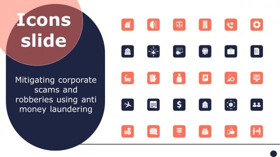 Icons Slide Mitigating Corporate Scams And Robberies Using Anti Money Laundering Ideas Pdf