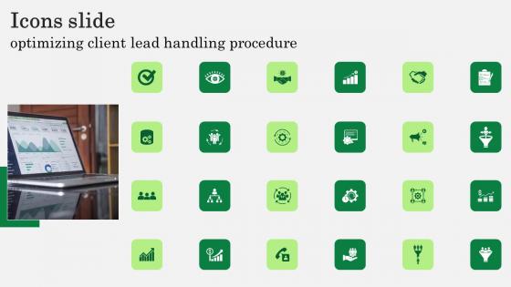 Icons Slide Optimizing Client Lead Handling Procedure Inspiration Pdf