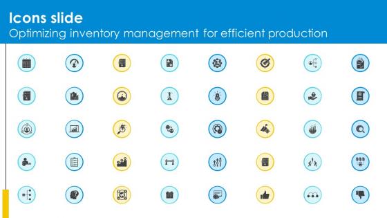 Icons Slide Optimizing Inventory Management For Efficient Production IoT SS V