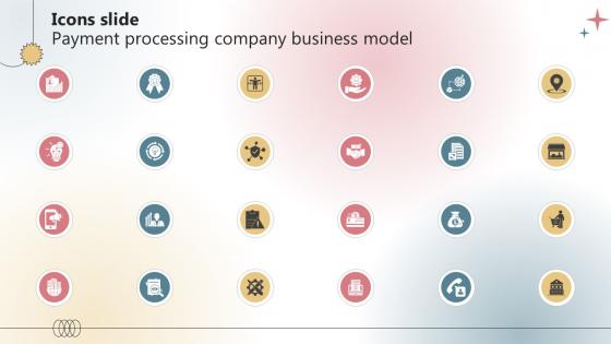 Icons Slide Payment Processing Company Business Model BMC SS V