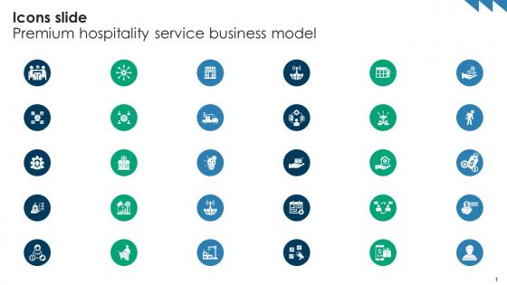 Icons Slide Premium Hospitality Service Business Model BMC SS V