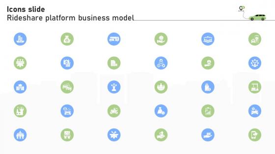 Icons Slide Rideshare Platform Business Model BMC SS V