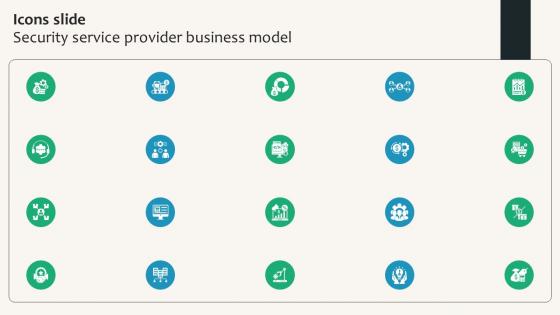 Icons Slide Security Service Provider Business Model BMC SS V