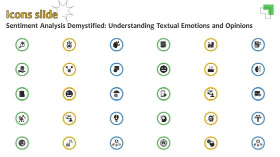 Icons Slide Sentiment Analysis Demystified Understanding Textual Emotions And Opinions AI SS V