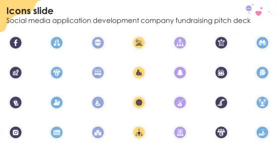 Icons Slide Social Media Application Development Company Fundraising Pitch Deck