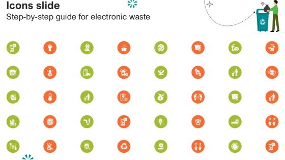 Icons Slide Step By Step Guide For Electronic Waste Ppt Sample Icons Slide Step By Step Guide For Electronic Waste Ppt Sample