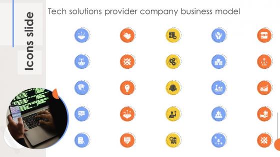 Icons Slide Tech Solutions Provider Company Business Model BMC SS V