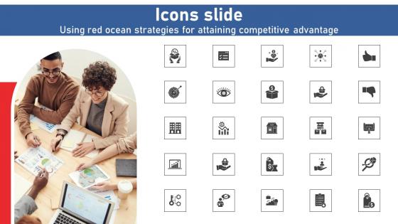 Icons Slide Using Red Ocean Strategies For Attaining Competitive Advantage Brochure Pdf