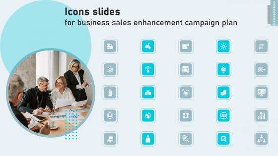 Icons Slides For Business Sales Enhancement Campaign Plan Portrait Pdf