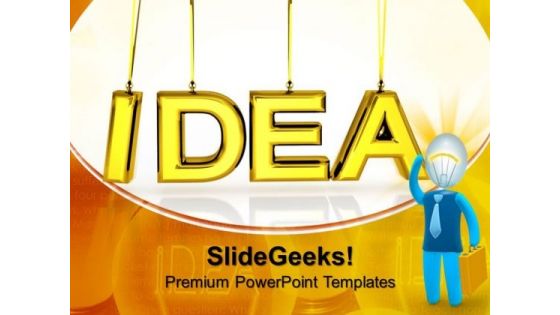 Idea Alphabets Design PowerPoint Templates And PowerPoint Themes 0812