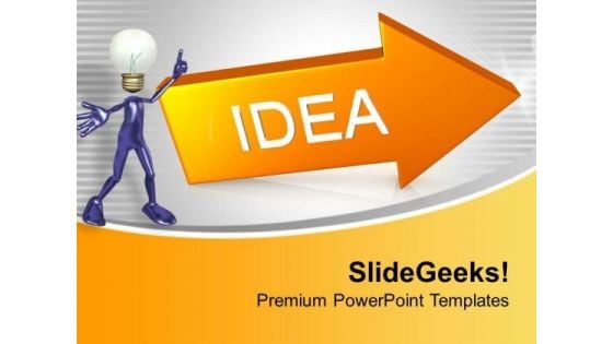 Idea Arrow Business Innovation PowerPoint Templates Ppt Backgrounds For Slides 0313