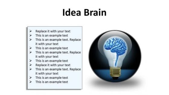 Idea Brain Business PowerPoint Presentation Slides C