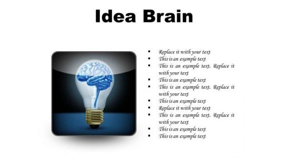 Idea Brain Business PowerPoint Presentation Slides S