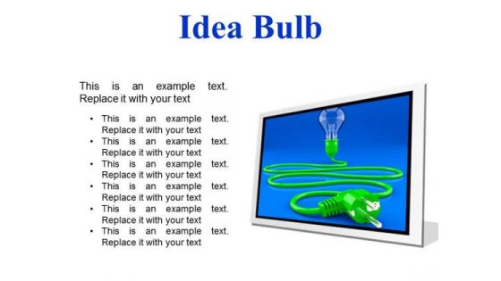 Idea Bulb Business PowerPoint Presentation Slides F