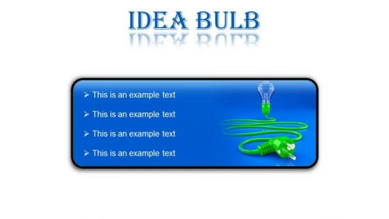 Idea Bulb Business PowerPoint Presentation Slides R