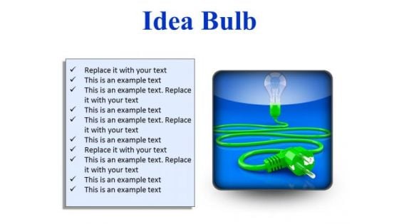 Idea Bulb Business PowerPoint Presentation Slides S