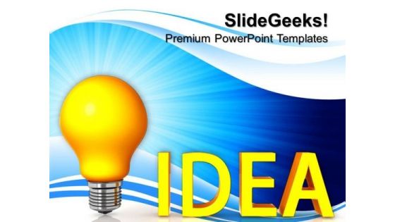 Idea Bulb Business PowerPoint Templates And PowerPoint Themes 0812