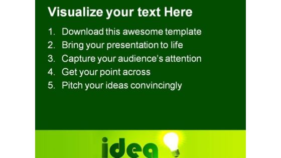 Idea Business PowerPoint Background And Template 1210