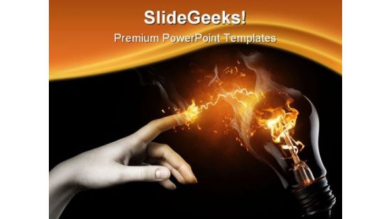 Idea Lighting People PowerPoint Template 0810