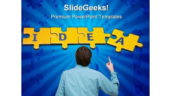 Idea Man Business PowerPoint Background And Template 1210