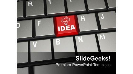 Idea On Keyboard Innovation PowerPoint Templates Ppt Backgrounds For Slides 0113