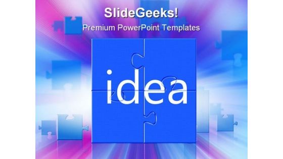 Idea Shapes Metaphor PowerPoint Backgrounds And Templates 0111