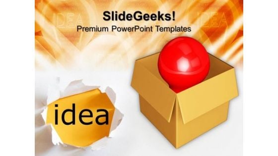 Idea Symbol In Carton Box Shapes PowerPoint Templates And PowerPoint Themes 1012