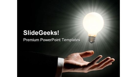 Idea With Lightbulb Business PowerPoint Themes And PowerPoint Slides 0611