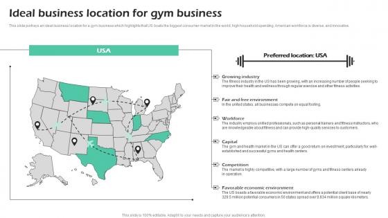 Ideal Business Location For Gym Business Fitness Center Business Plan Mockup Pdf