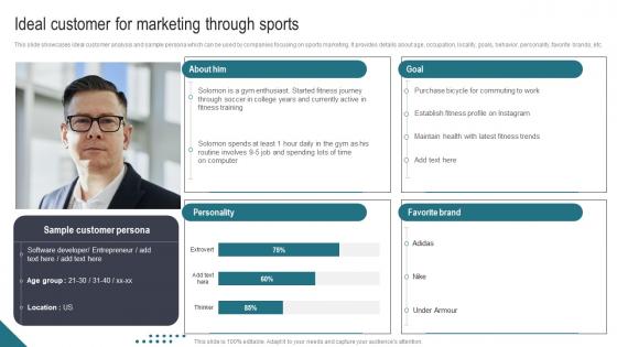 Ideal Customer For Marketing Through Sports Athletic Activities Advertising Program Elements Pdf