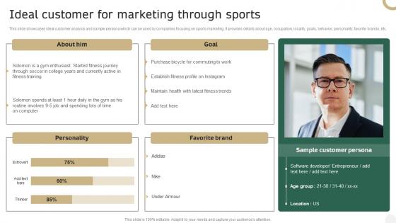 Ideal Customer For Marketing Through Sports In Depth Campaigning Guide Icons PDF