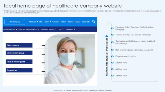 Ideal Home Page Of Healthcare Company Website Healthcare Promotion Topics Pdf