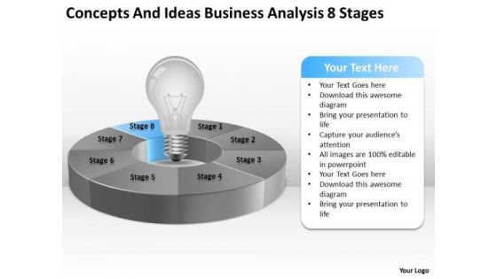 Ideas Business Analysis 8 Stages Plan For Bakery PowerPoint Templates