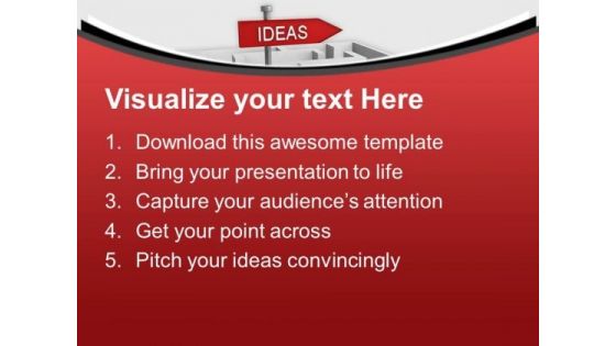 Ideas On Signboard With Complex Path PowerPoint Templates Ppt Backgrounds For Slides 0213