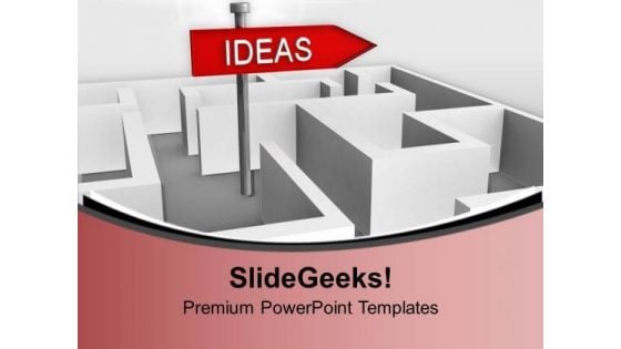 Ideas On Signboard With Complex Path PowerPoint Templates Ppt Backgrounds For Slides 0213