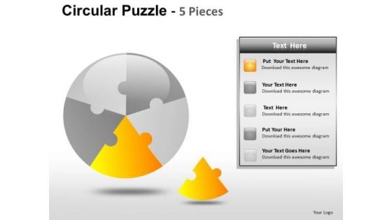 Identify Pieces 5 Stage Circle PowerPoint Slides And Ppt Diagram Templates