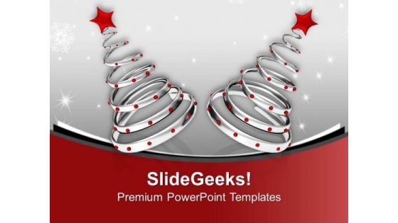 Illsutration Of Glossy Christmas Tree Holidays PowerPoint Templates Ppt Backgrounds For Slides 0113