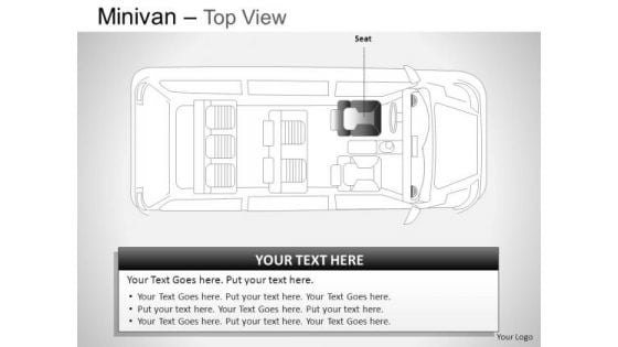 Illustration Green Minivan Top View PowerPoint Slides And Ppt Diagram Templates