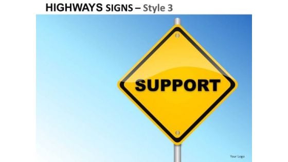 Illustration Inhouse Highways Signs 3 PowerPoint Slides And Ppt Diagram Templates