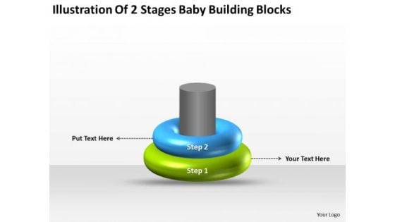 Illustration Of 2 Stages Baby Building Blocks Ppt Business Plan PowerPoint Slides