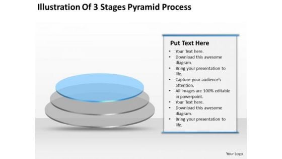 Illustration Of 3 Stages Pyramid Process Ppt Business Plan Forms PowerPoint Slides