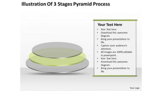 Illustration Of 3 Stages Pyramid Process Sample Plan For Business PowerPoint Slides