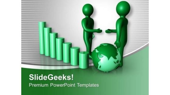 Illustration Of 3d Business Men Handshake PowerPoint Templates Ppt Backgrounds For Slides 0213