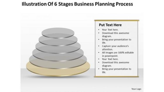 Illustration Of 6 Stages Business Planning Process Plans PowerPoint Slides